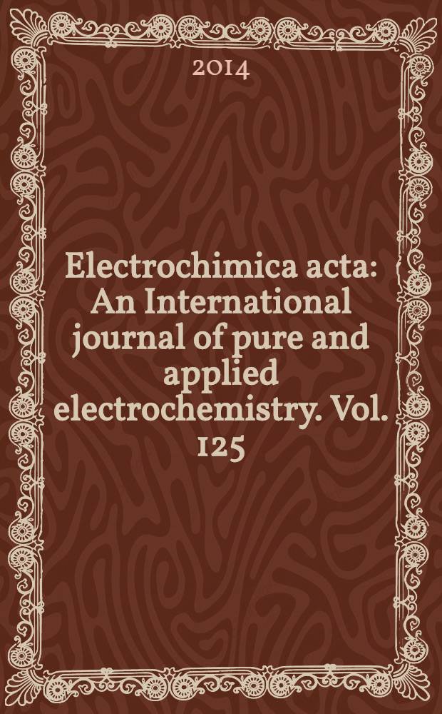Electrochimica acta : An International journal of pure and applied electrochemistry. Vol. 125
