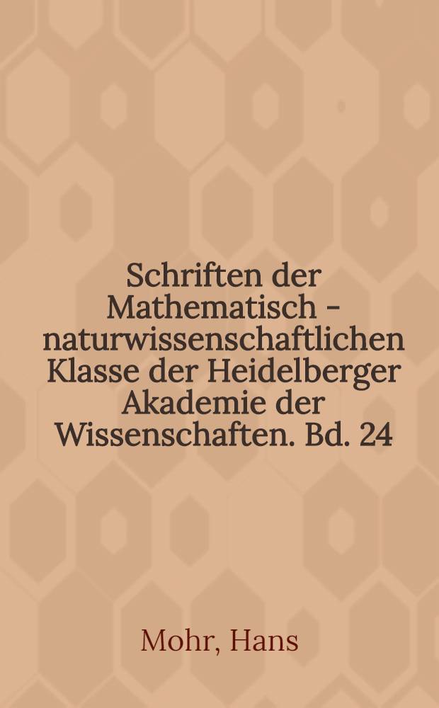 Schriften der Mathematisch - naturwissenschaftlichen Klasse der Heidelberger Akademie der Wissenschaften. Bd. 24 : Emergenzen auf der Stufe des Lebendigen = Эволюция на ступенях выживания