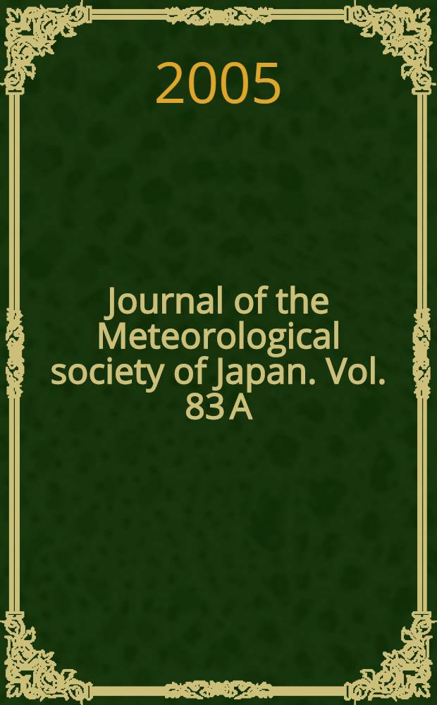 Journal of the Meteorological society of Japan. Vol. 83 A : Aeolian dust experiment on climate impact