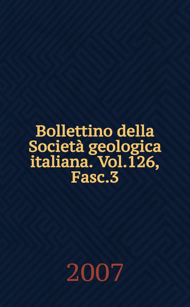 Bollettino della Società geologica italiana. Vol.126, Fasc.3