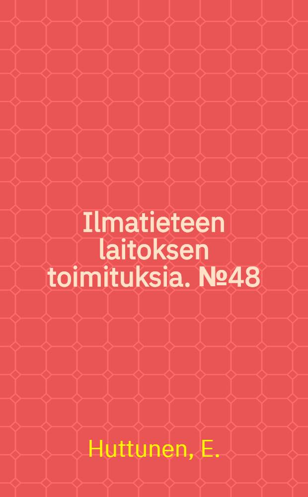 Ilmatieteen laitoksen toimituksia. № 48 : Interplanetary shocks, magnetic clouds and magnetospheric storms