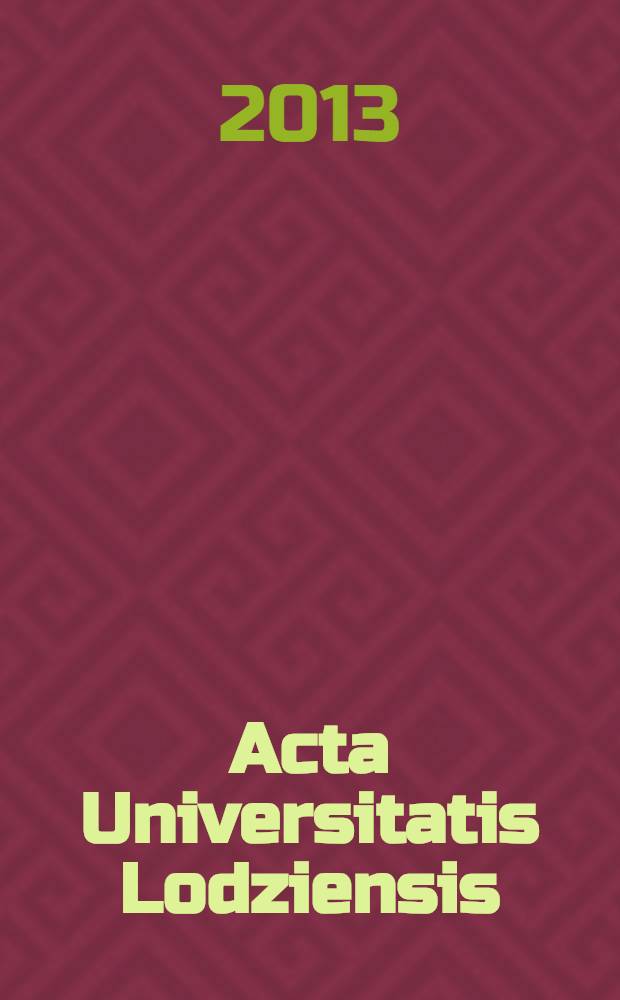 Acta Universitatis Lodziensis : Spatial econometrics and regional economics analysis = Пространственная эконометрика и региональный экономический анализ