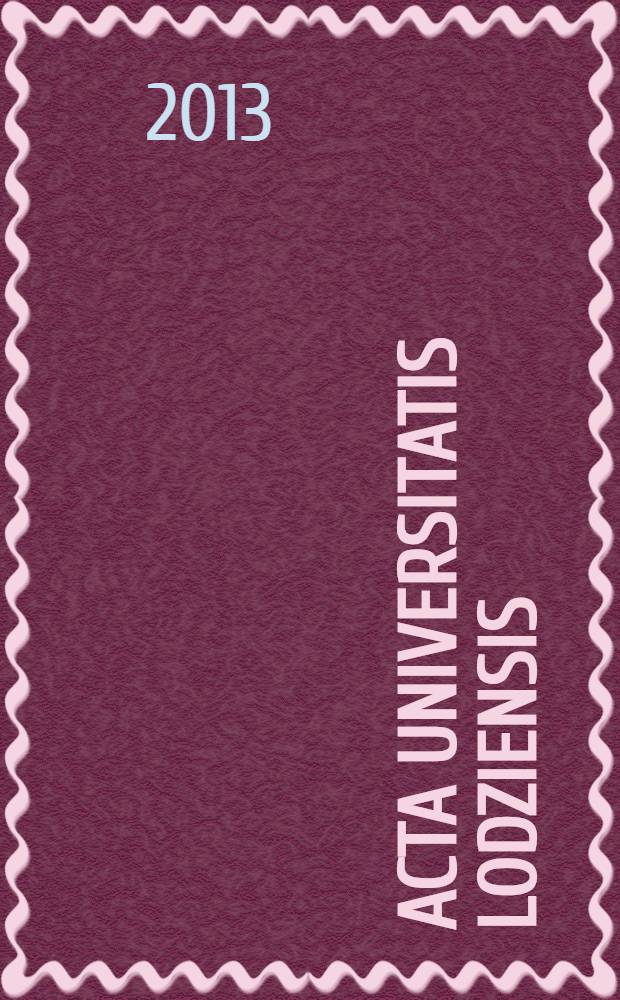 Acta Universitatis Lodziensis : Pomyślne starzenie się - uwarunkowania społeczne, przestrzenne i zdrowotne = Стареющее общество, социальные условия, безопасность и здравоохранение.