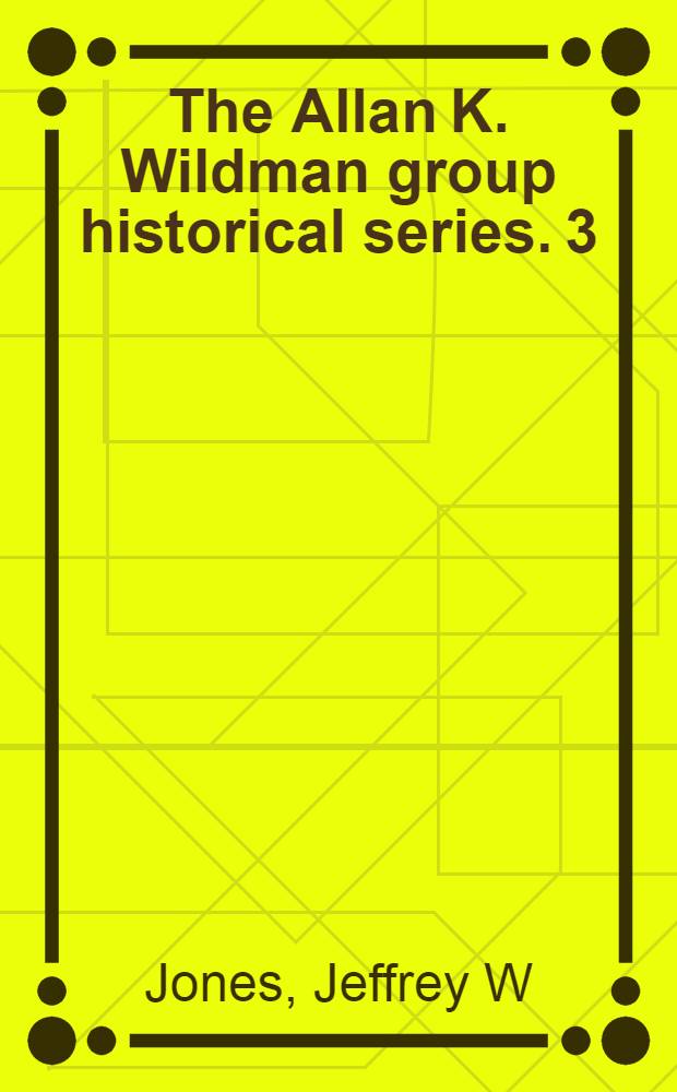 The Allan K. Wildman group historical series. 3 : Everyday life and the "reconstruction" of Soviet Russia during and after the Great Patriotic war, 1943-1948 = Повседневная жизнь и "восстановление" Советской России во время и после Великой Отечественной войны, 1943-1948 гг.