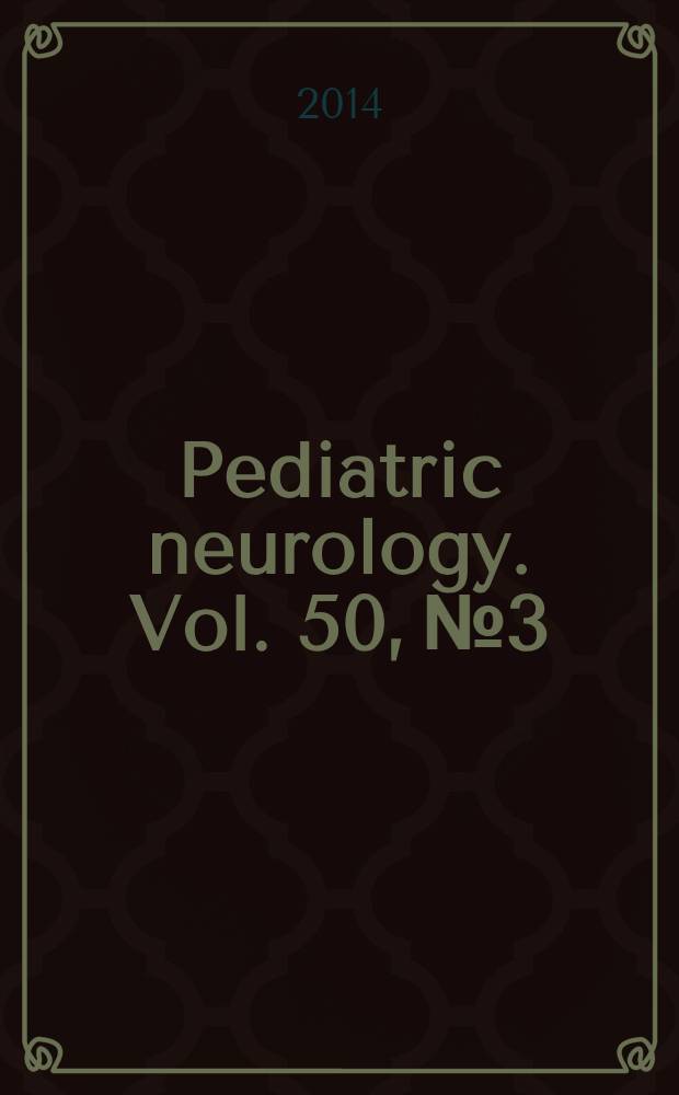 Pediatric neurology. Vol. 50, № 3