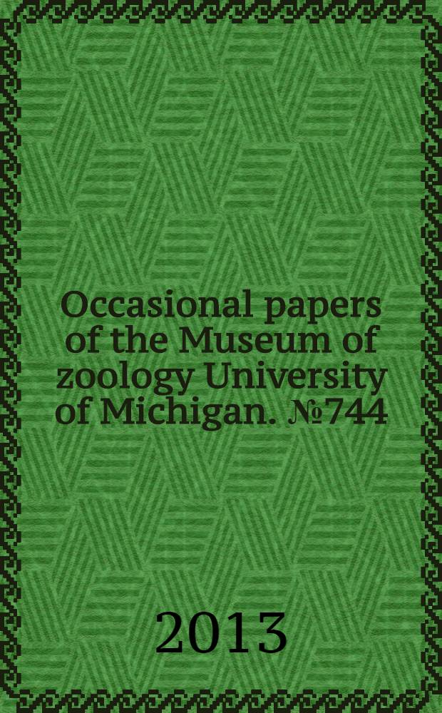 Occasional papers of the Museum of zoology University of Michigan. № 744 : Taxonomic status of the Neotropical caecilian genera Brasilotyphlus Taylor 1968, Microcaecilia Taylor, 1968 and Parvicaecilia Taylor, 1968 (Amphibia, Gymnophiona: Siphonopidae) = Таксономия неотропических безногих амфибий