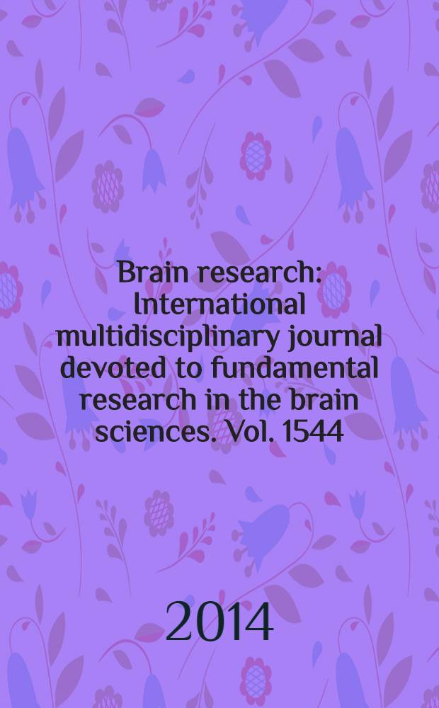 Brain research : International multidisciplinary journal devoted to fundamental research in the brain sciences. Vol. 1544