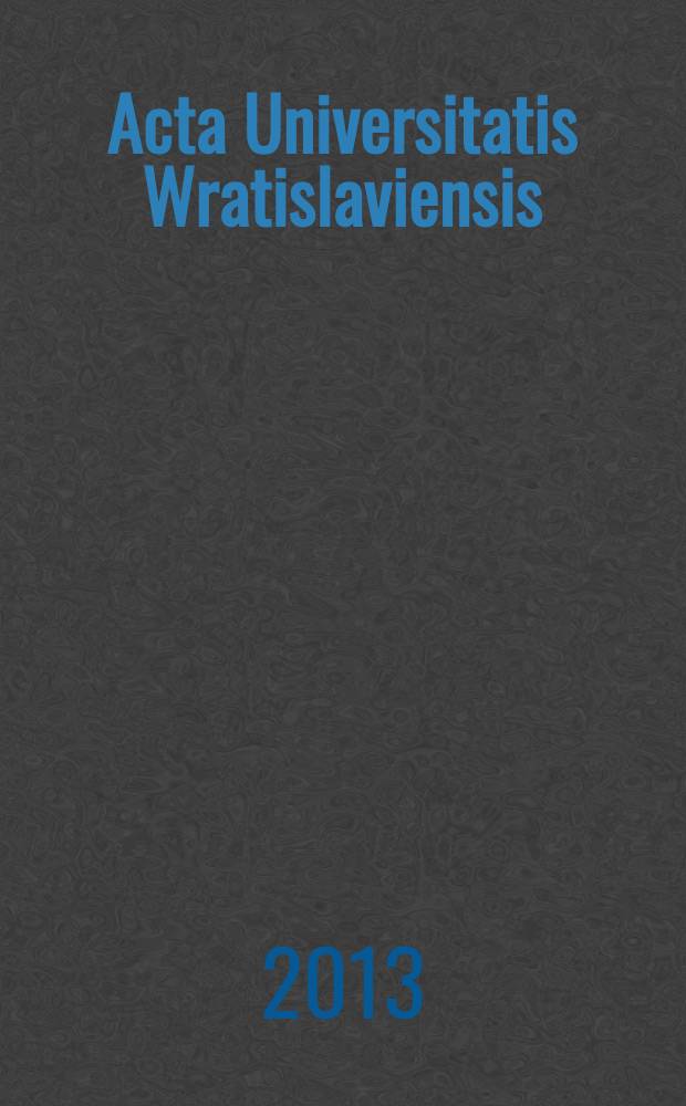 Acta Universitatis Wratislaviensis