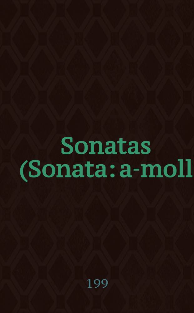 Sonatas (Sonata: [a-moll]: op. 37/2; Triosonate: a-moll: op. 37/5) : flauto traverso o oboe o violino e viola da gamba o fagotto o violoncello. Concerto G-dur : for the organ or harpsicord, flute a bec, flute traversieres, hauboi ou violon (violoncello) & basse