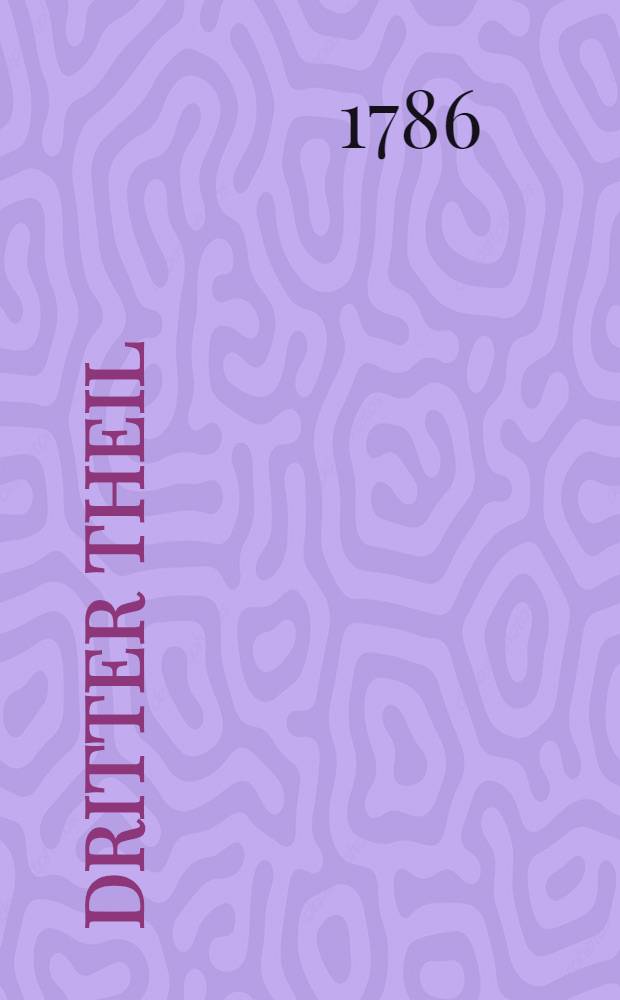 Dritter Theil