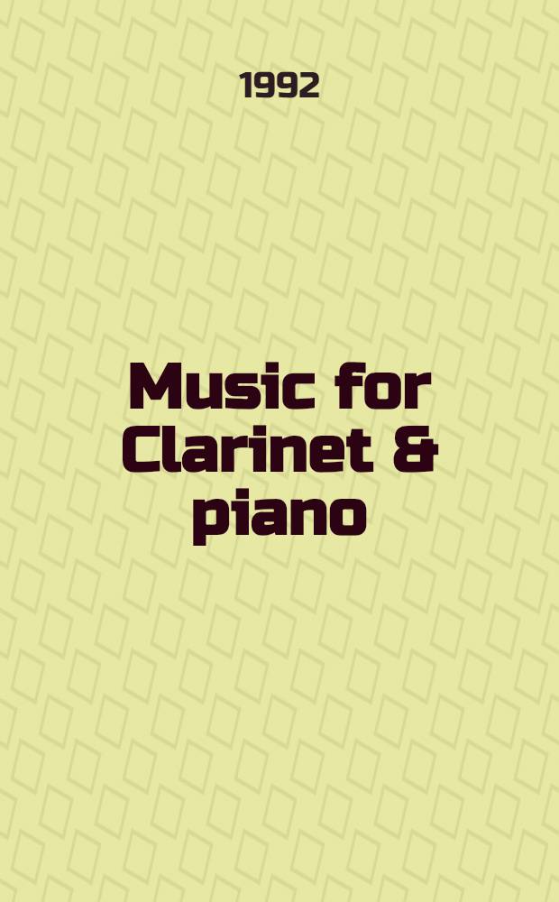 Music for Clarinet & piano