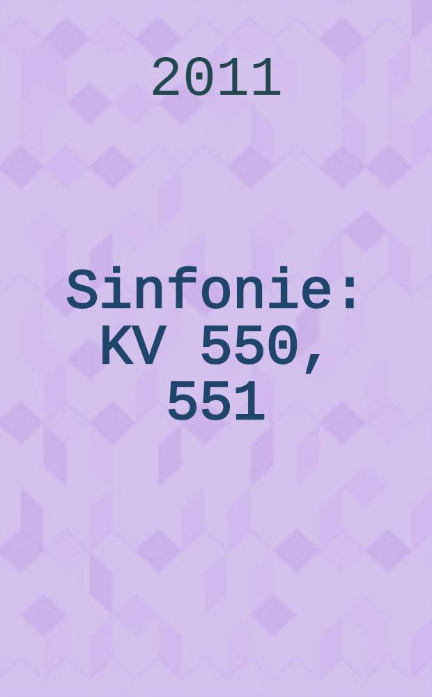 Sinfonie : KV 550, 551