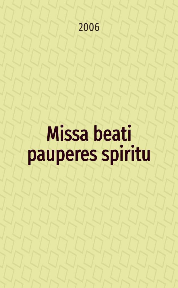 Missa beati pauperes spiritu