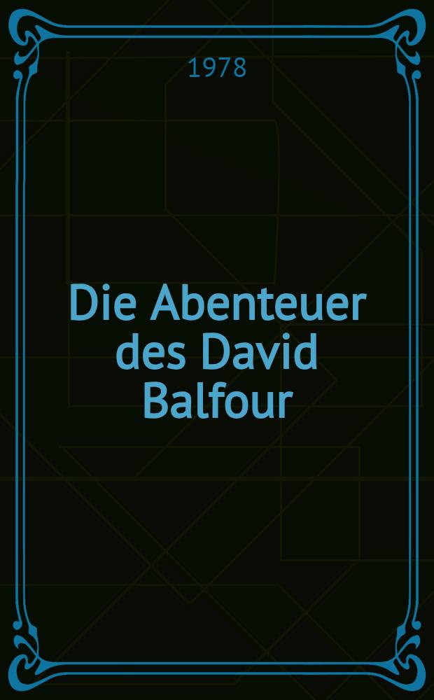 Die Abenteuer des David Balfour : Originalmusik aus dem Fernsehfilm