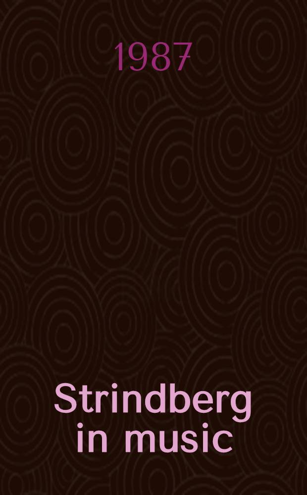 Strindberg in music