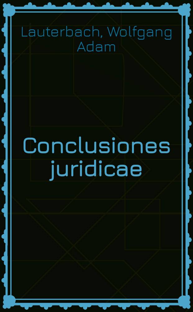 Conclusiones juridicae