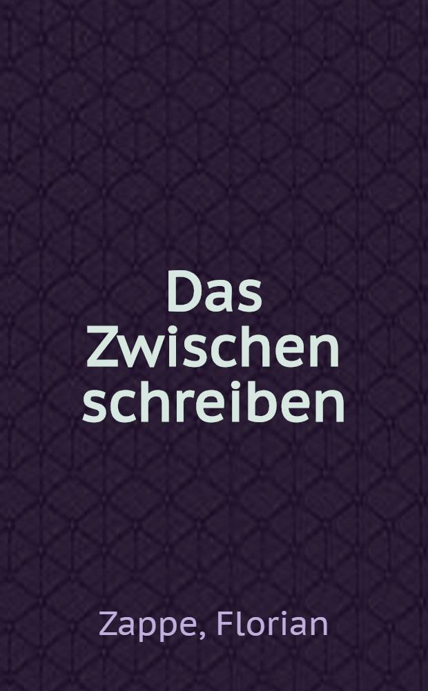 Das Zwischen schreiben : Transgression und avantgardistisches Erbe bei Kathy Acker = Между письмами. Трансгрессивное и авангардистское наследие Кэти Акер