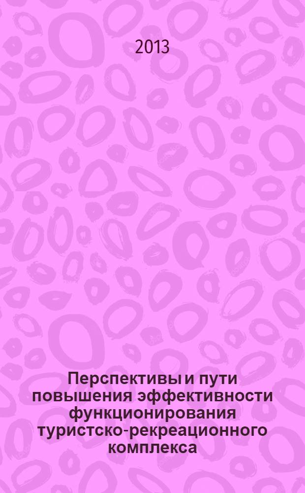 Перспективы и пути повышения эффективности функционирования туристско-рекреационного комплекса : монография