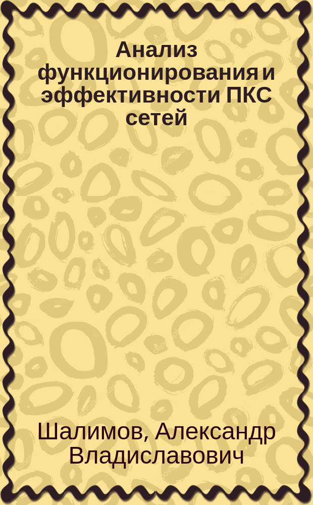 Анализ функционирования и эффективности ПКС сетей