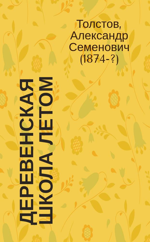 Деревенская школа летом