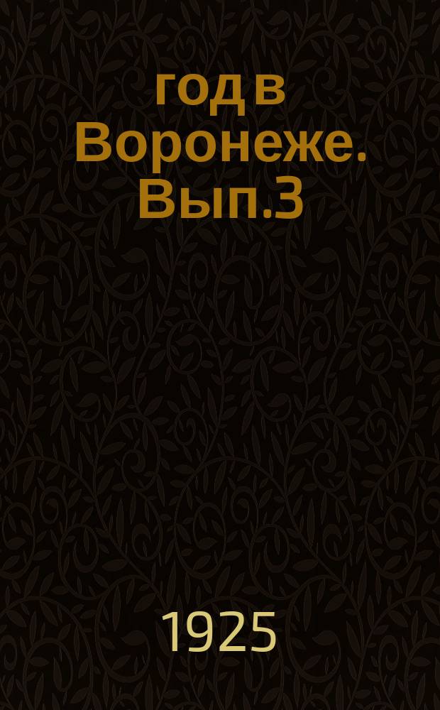 1905 год в Воронеже. Вып.3 : Очерки крестьянского движения на Воронежщине