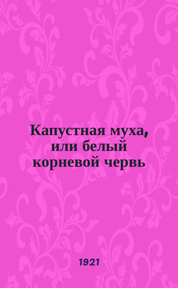 Капустная муха, или белый корневой червь