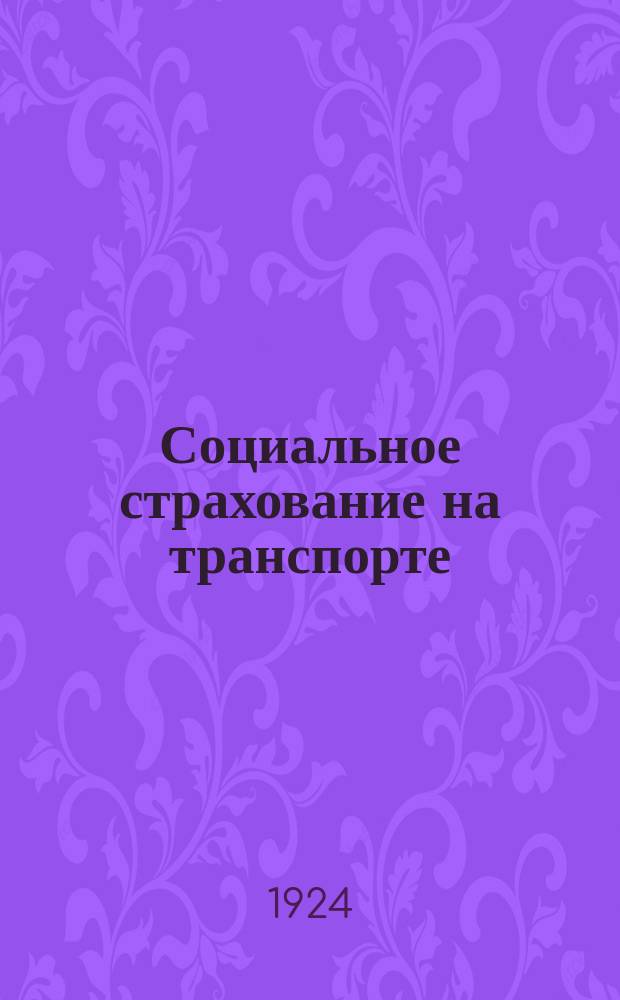 Социальное страхование на транспорте : Обзор за время с 1 окт. 1922 г. по 1 окт. 1923 г. : Центр. трансп. страх. секция - VII Съезду Проф. союза рабочих ж.-д. трансп. СССР