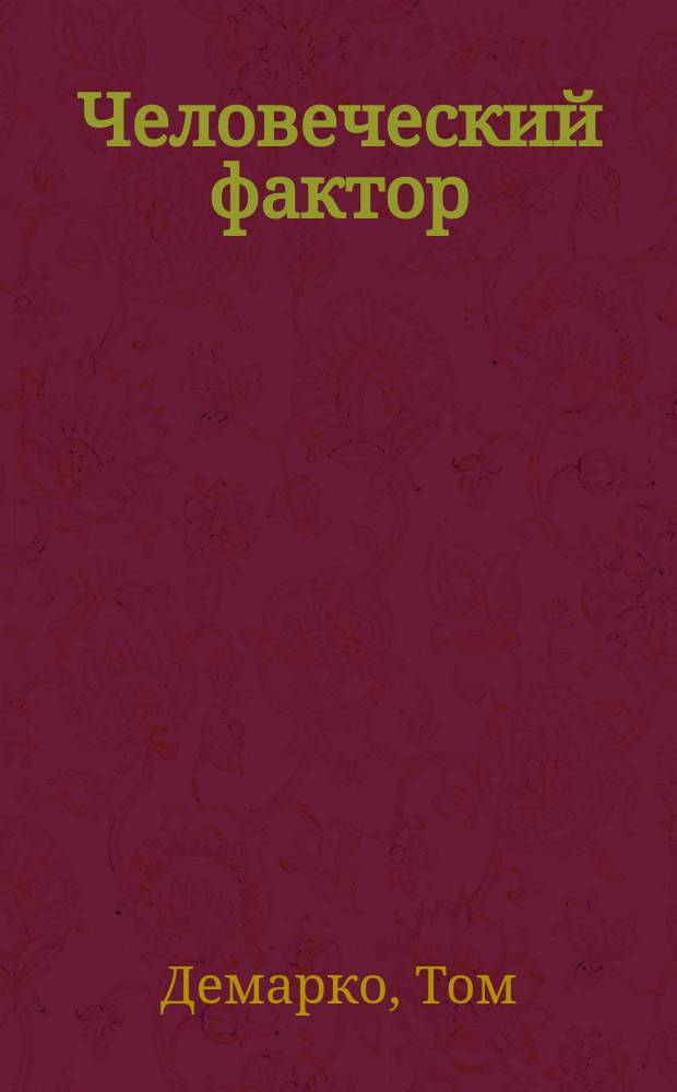 Человеческий фактор : успешные проекты и команды