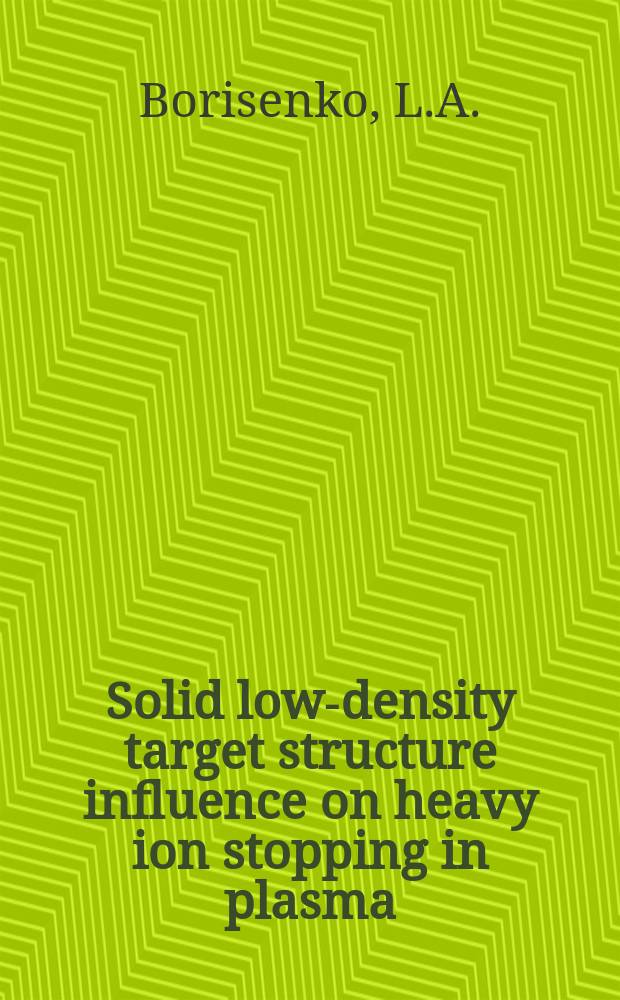 Solid low-density target structure influence on heavy ion stopping in plasma