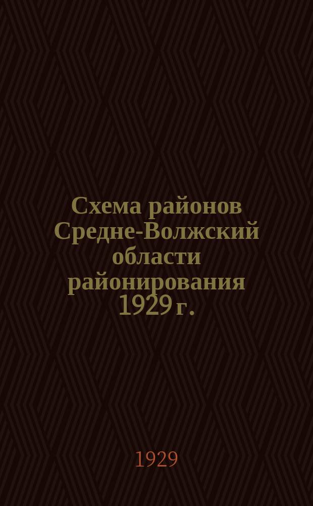 Схема районов Средне-Волжский области районирования 1929 г.
