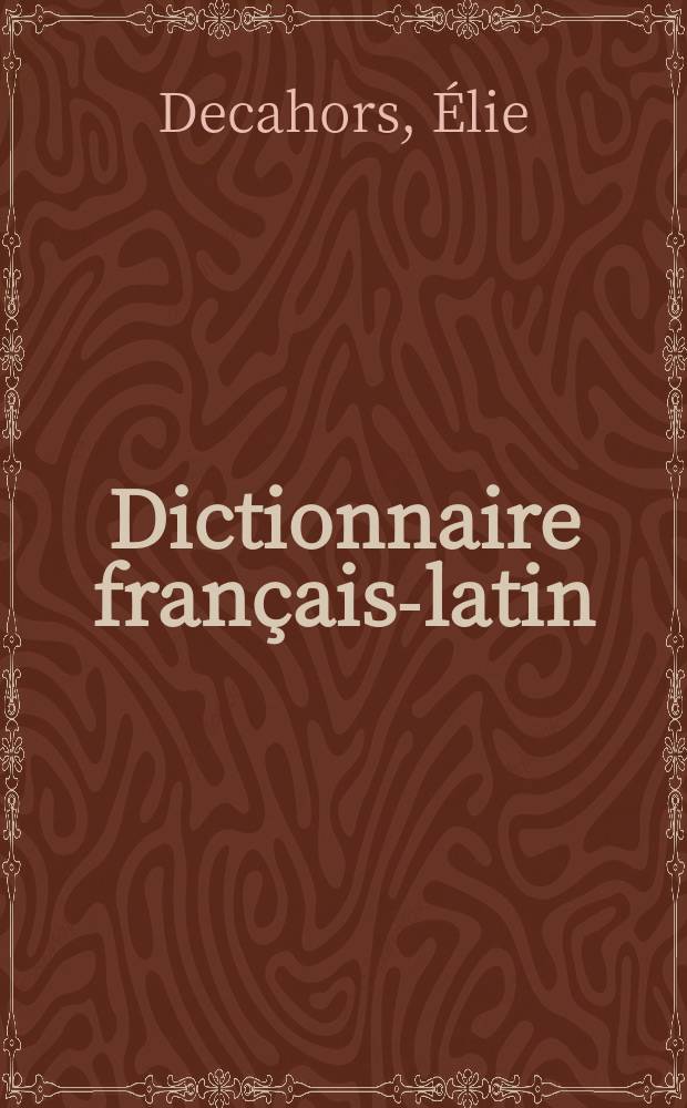 Dictionnaire français-latin