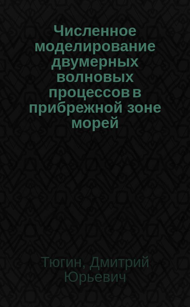 Численное моделирование двумерных волновых процессов в прибрежной зоне морей : автореф. на соиск. уч. степ. к. ф.-м. н. : специальность 01.02.05 <Механика жидкости, газа и плазмы>