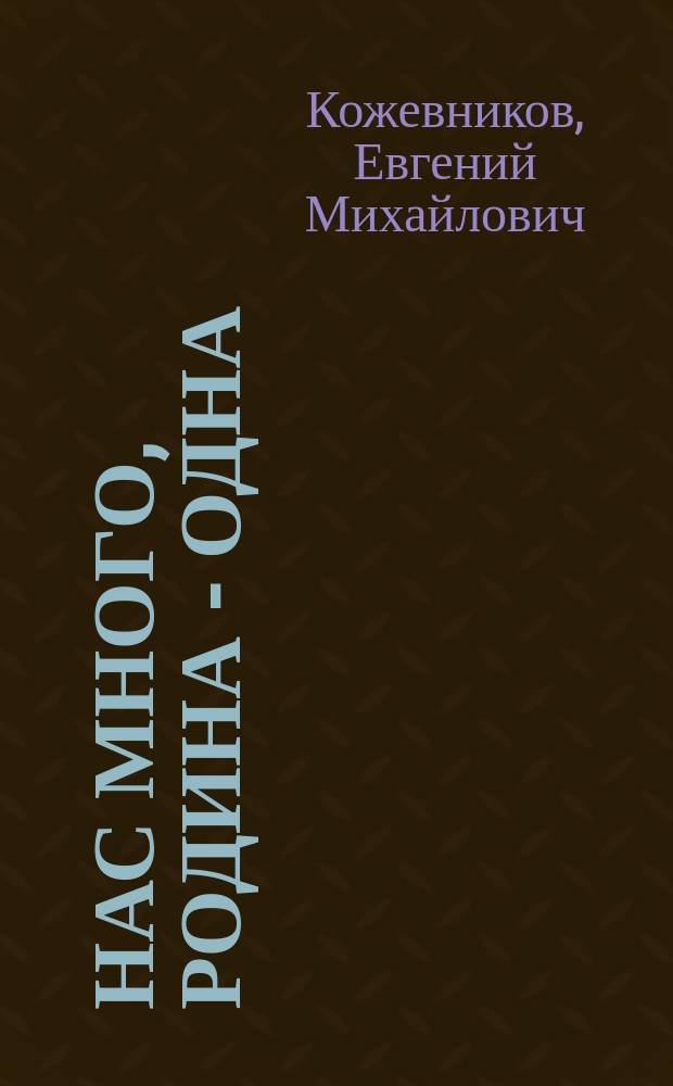 Нас много, Родина - одна : сборник зарисовок, очерков, рассказов, интервью