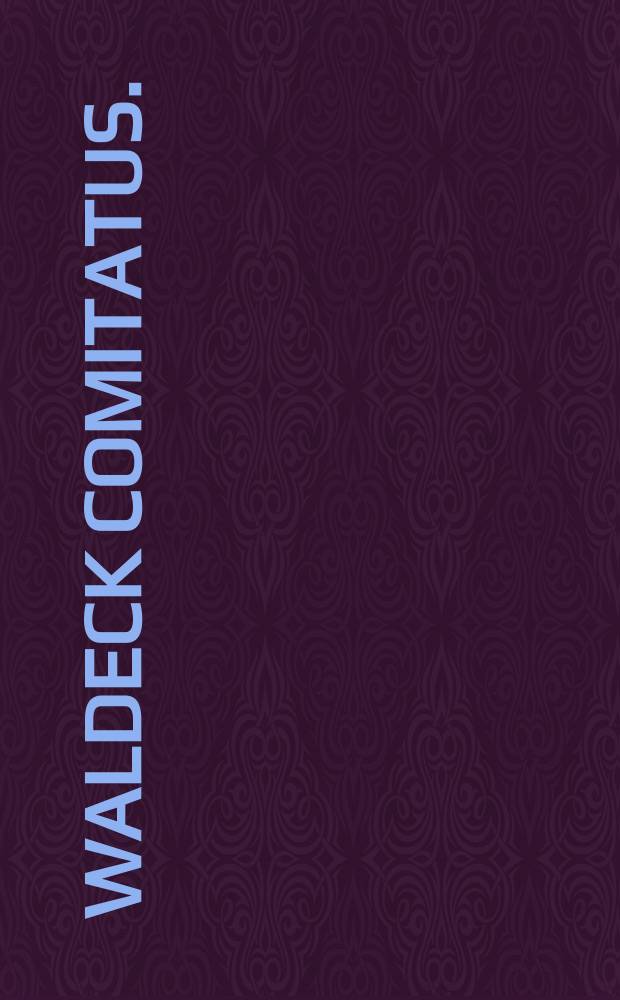 Waldeck Comitatus.