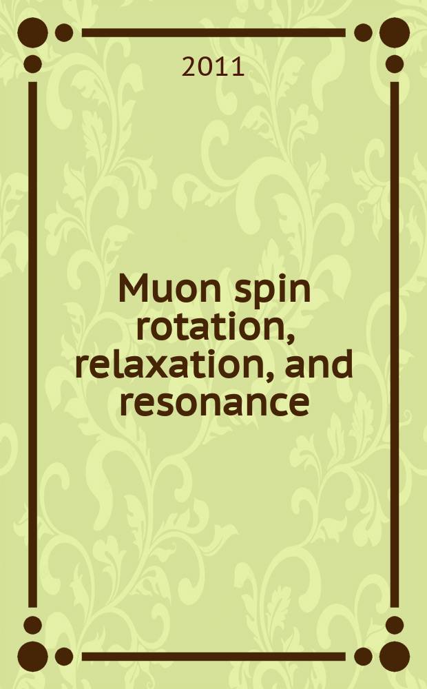 Muon spin rotation, relaxation, and resonance : applications to condensed matter