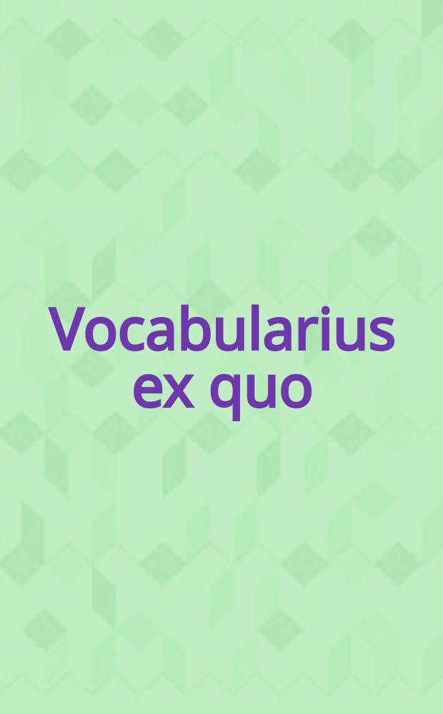 Vocabularius ex quo