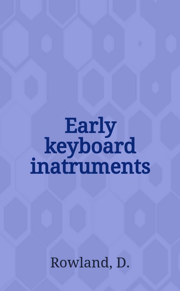 Early keyboard inatruments