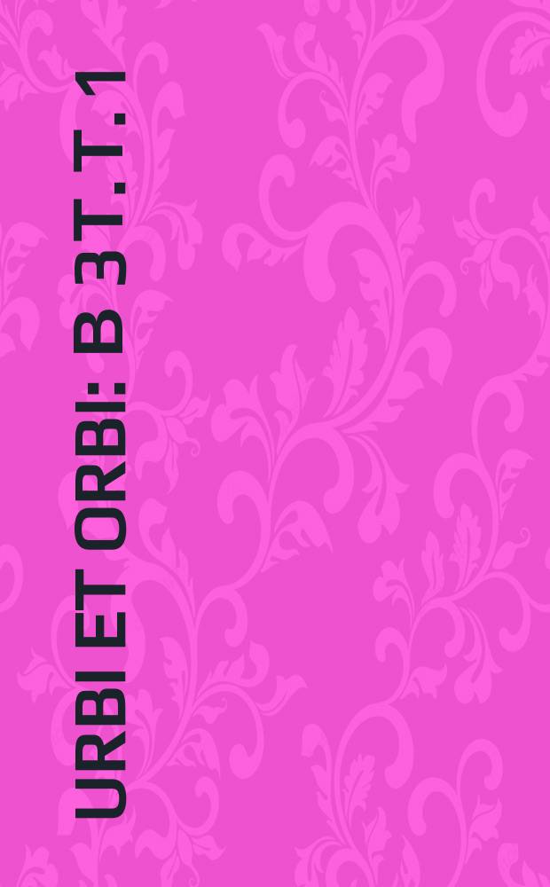 Urbi et orbi : в 3 т. Т. 1 : Теоретическая экономика