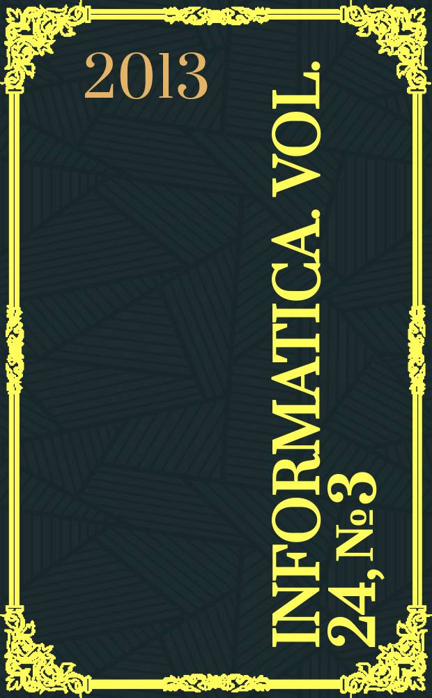 Informatica. Vol. 24, № 3