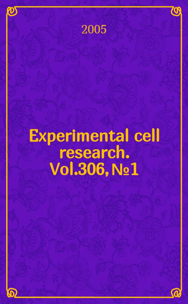 Experimental cell research. Vol.306, №1