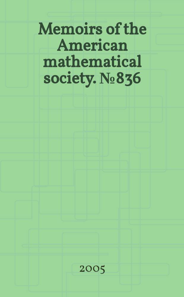 Memoirs of the American mathematical society. № 836 : The second duals of beurling...