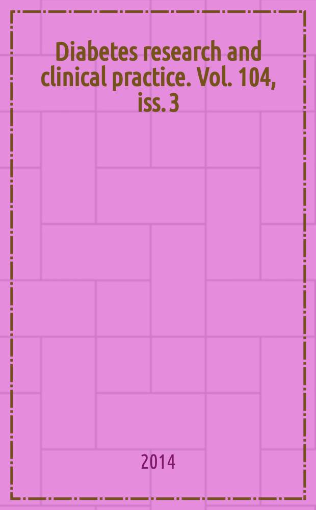 Diabetes research and clinical practice. Vol. 104, iss. 3