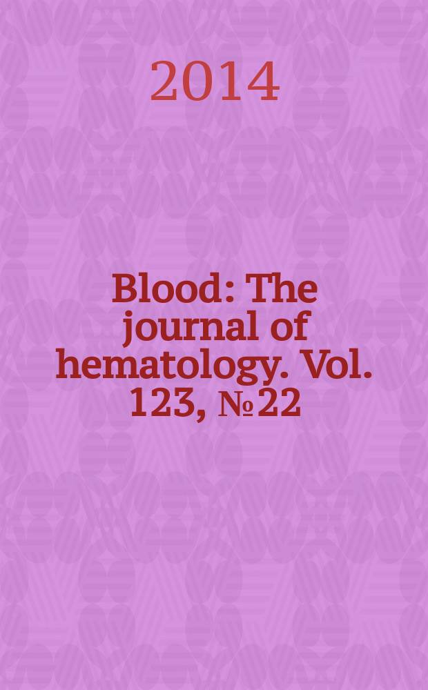 Blood : The journal of hematology. Vol. 123, № 22