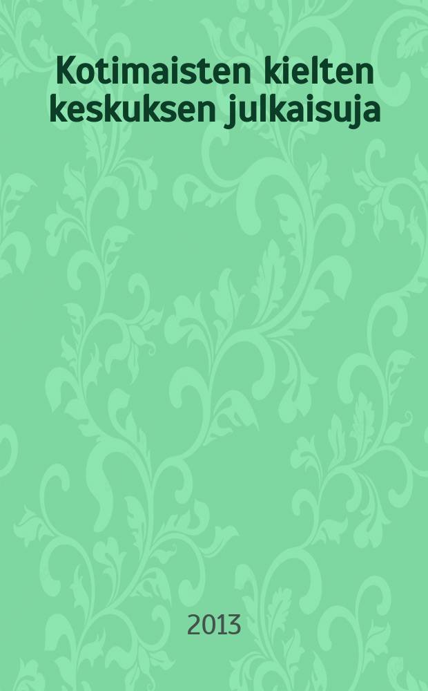 Kotimaisten kielten keskuksen julkaisuja