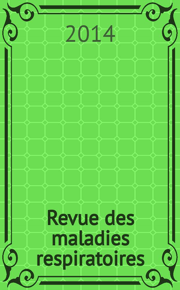 Revue des maladies respiratoires : organe officiel de la Soci&eacute;t&eacute; de pneumologie de langue fran&ccedil;aise. Vol. 6, № 1 : Interactions muscles et respiration