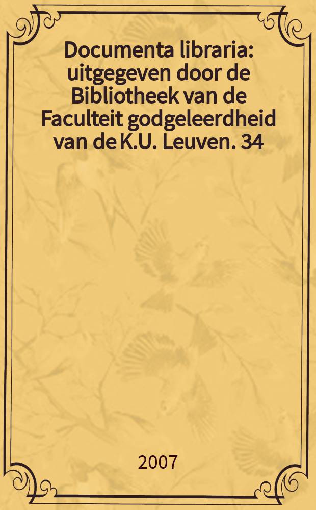 Documenta libraria : uitgegeven door de Bibliotheek van de Faculteit godgeleerdheid van de K.U. Leuven. 34 : Ik ben de Heer uw God = Я господь Бог твой