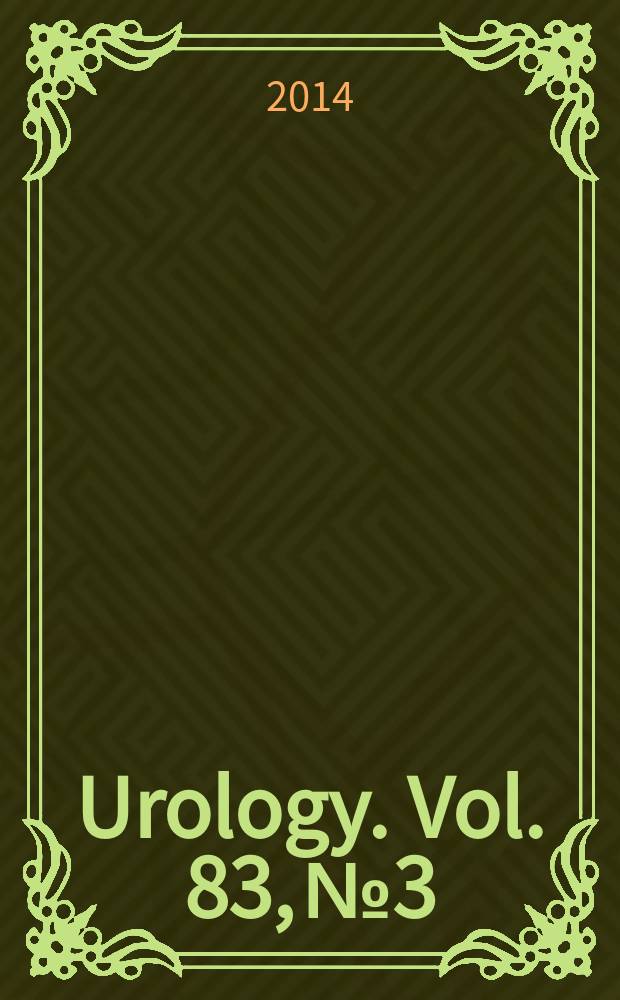 Urology. Vol. 83, № 3