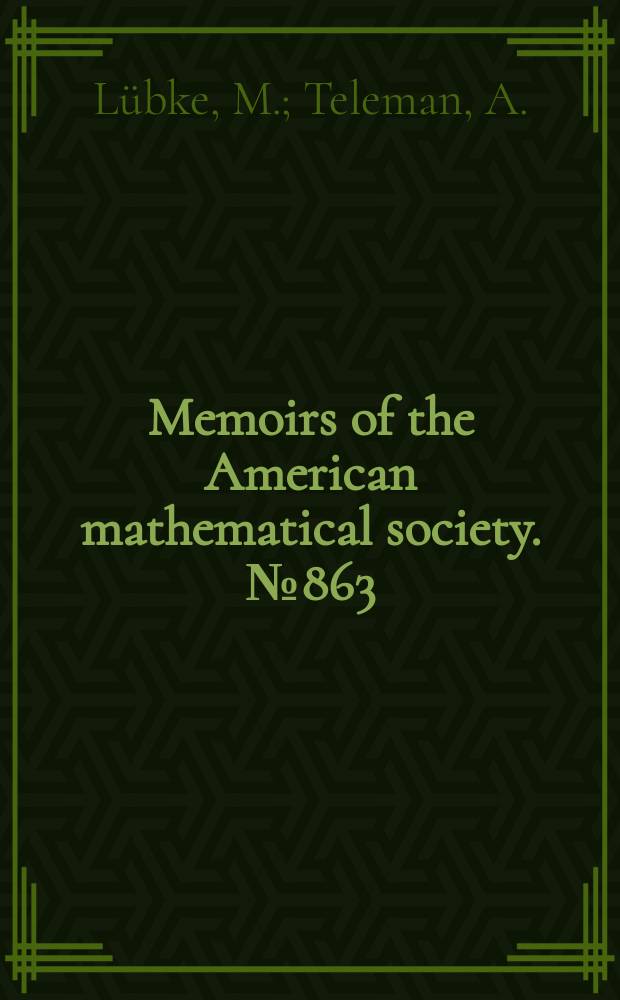 Memoirs of the American mathematical society. № 863 : The universal Kobayashi-Hitchin...
