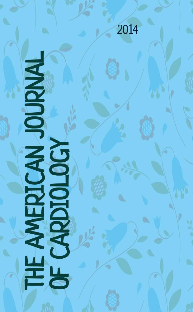 The American journal of cardiology : Official journal of the American college of cardiology A publication of the Yorke group. Vol. 114, № 1