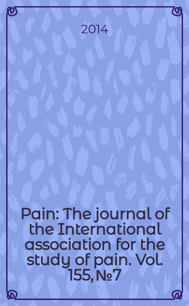 Pain : The journal of the International association for the study of pain. Vol. 155, № 7